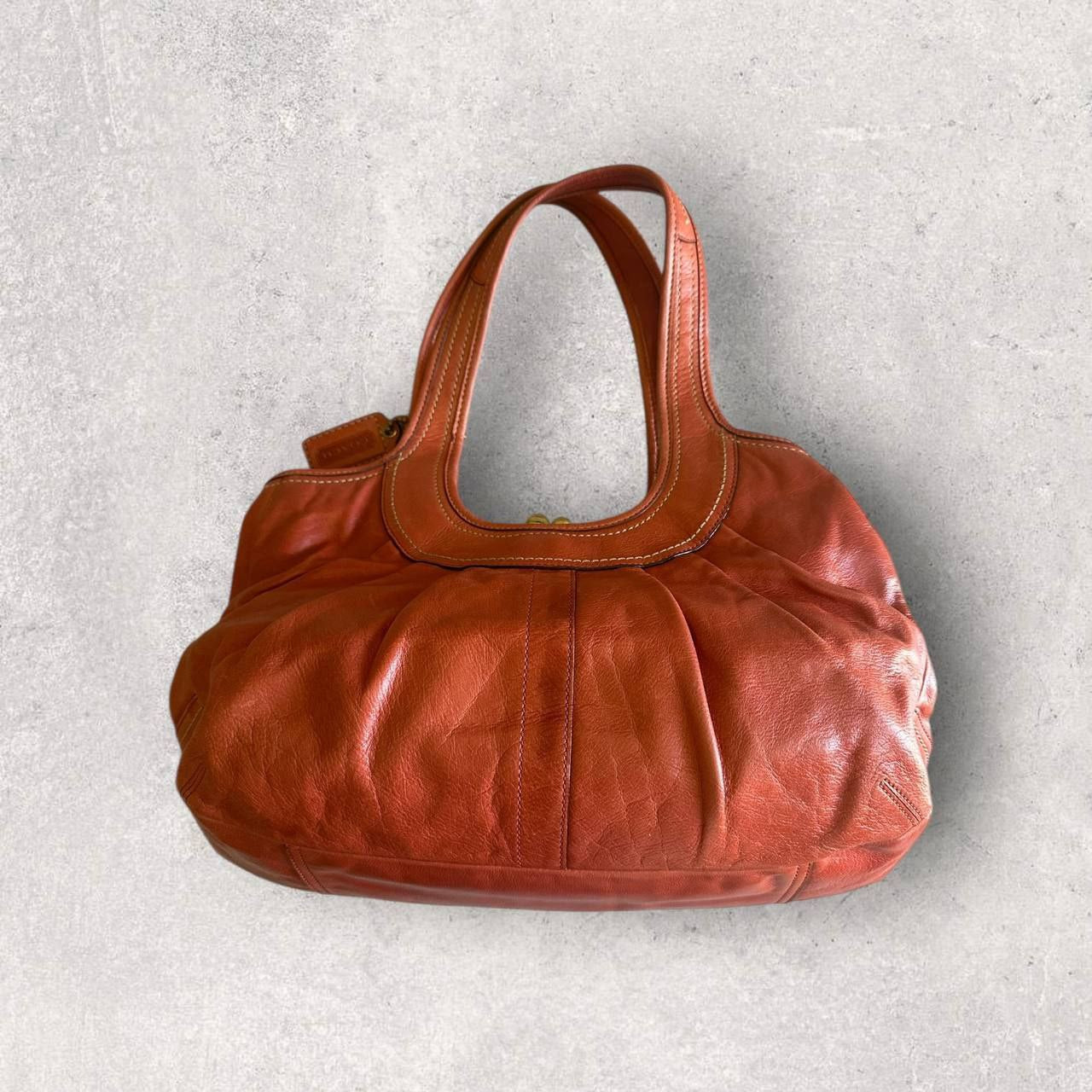 Authentic Vintage Coach Ergo Kisslock Patent Leather Shoulder Bag