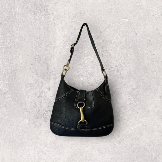 Authentic Vintage Coach Horsebit Grain Leather Shoulder Bag