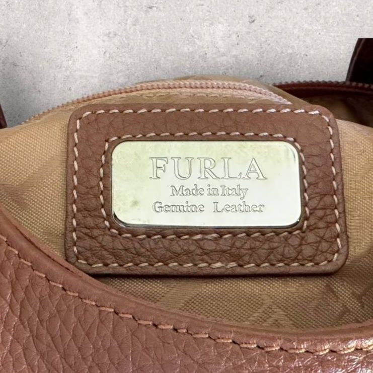 Authentic Vintage Furla Leather Shoulder Bag