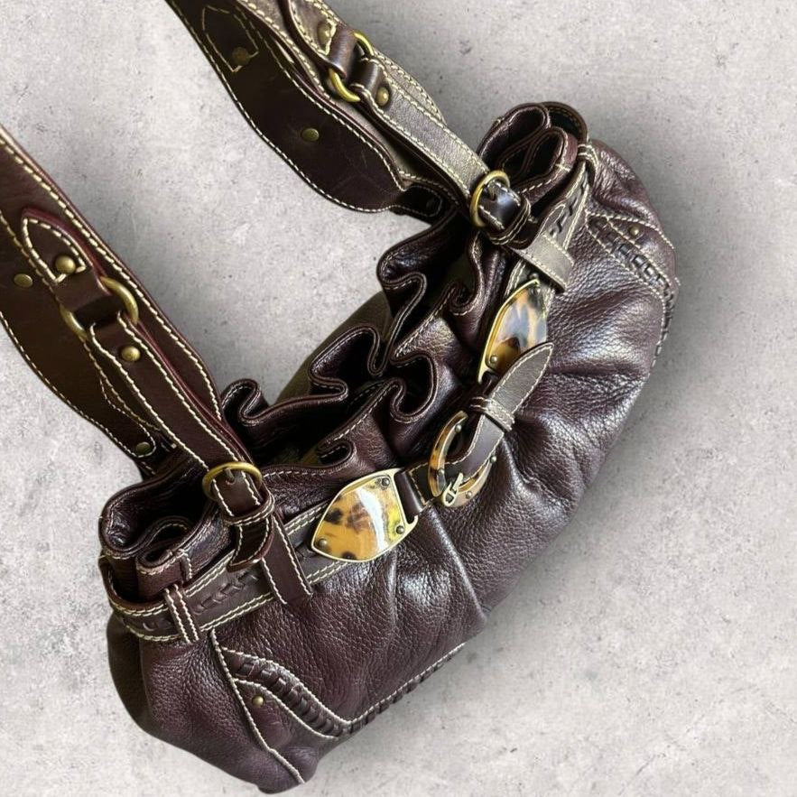 Authentic Vintage Aigner Leather Shoulder Bag