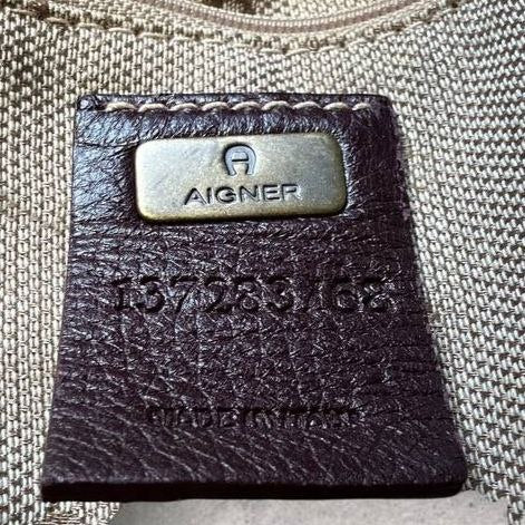 Authentic Vintage Aigner Leather Shoulder Bag