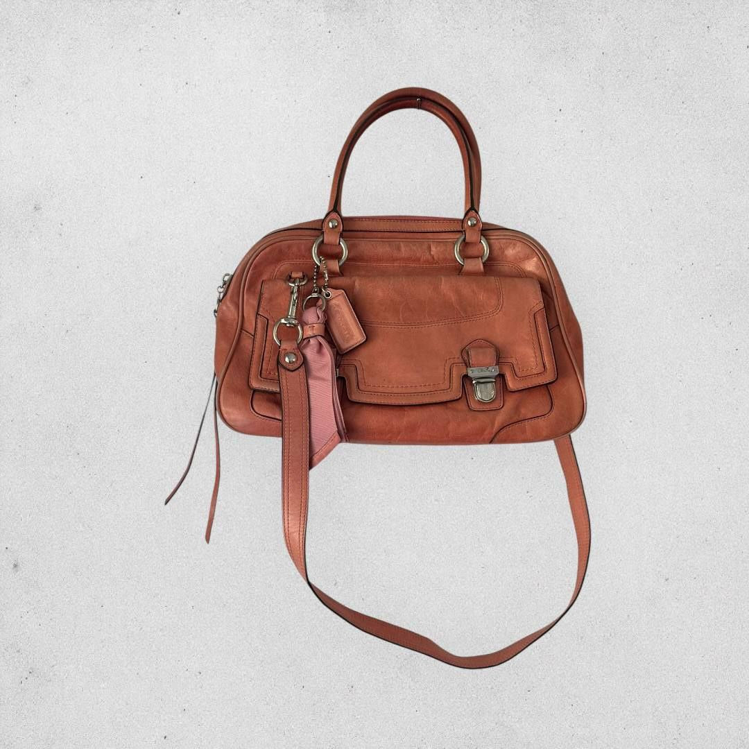 Authentic Vintage Coach Poppy Snap Satchel Bag