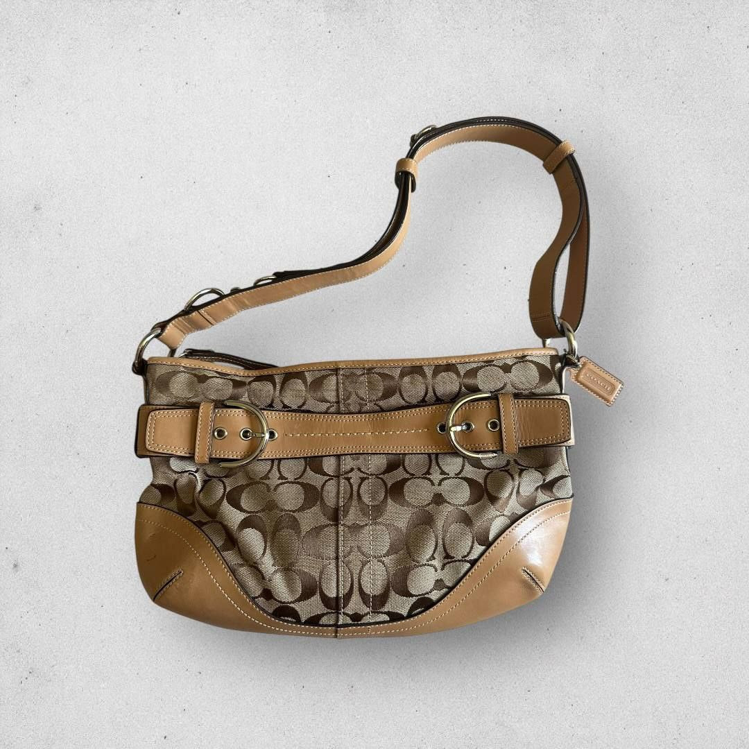 Authentic Vintage Coach Signature Shoulder/Crossbody Bag