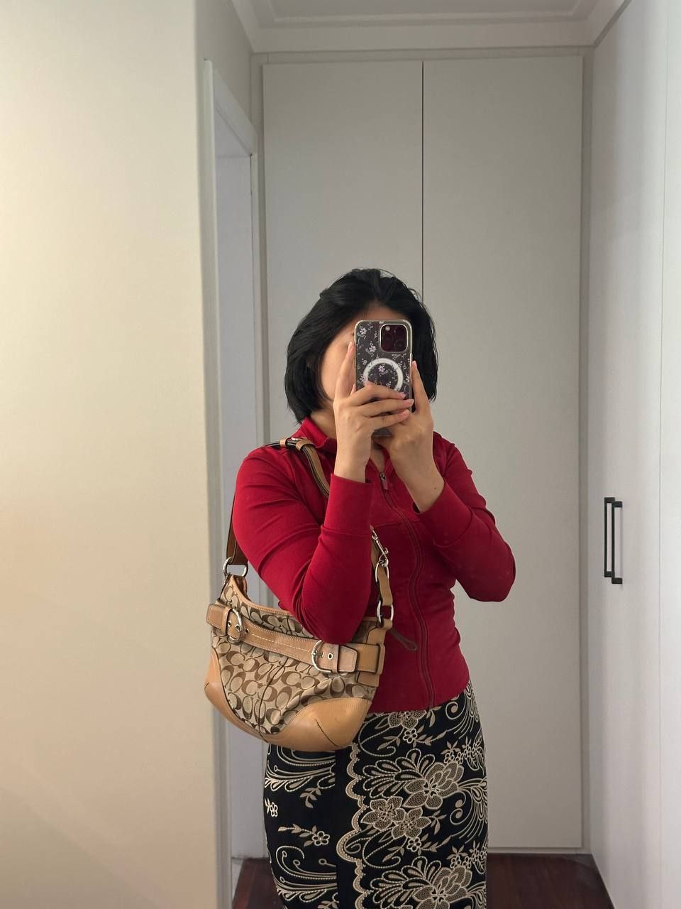 Authentic Vintage Coach Signature Shoulder/Crossbody Bag