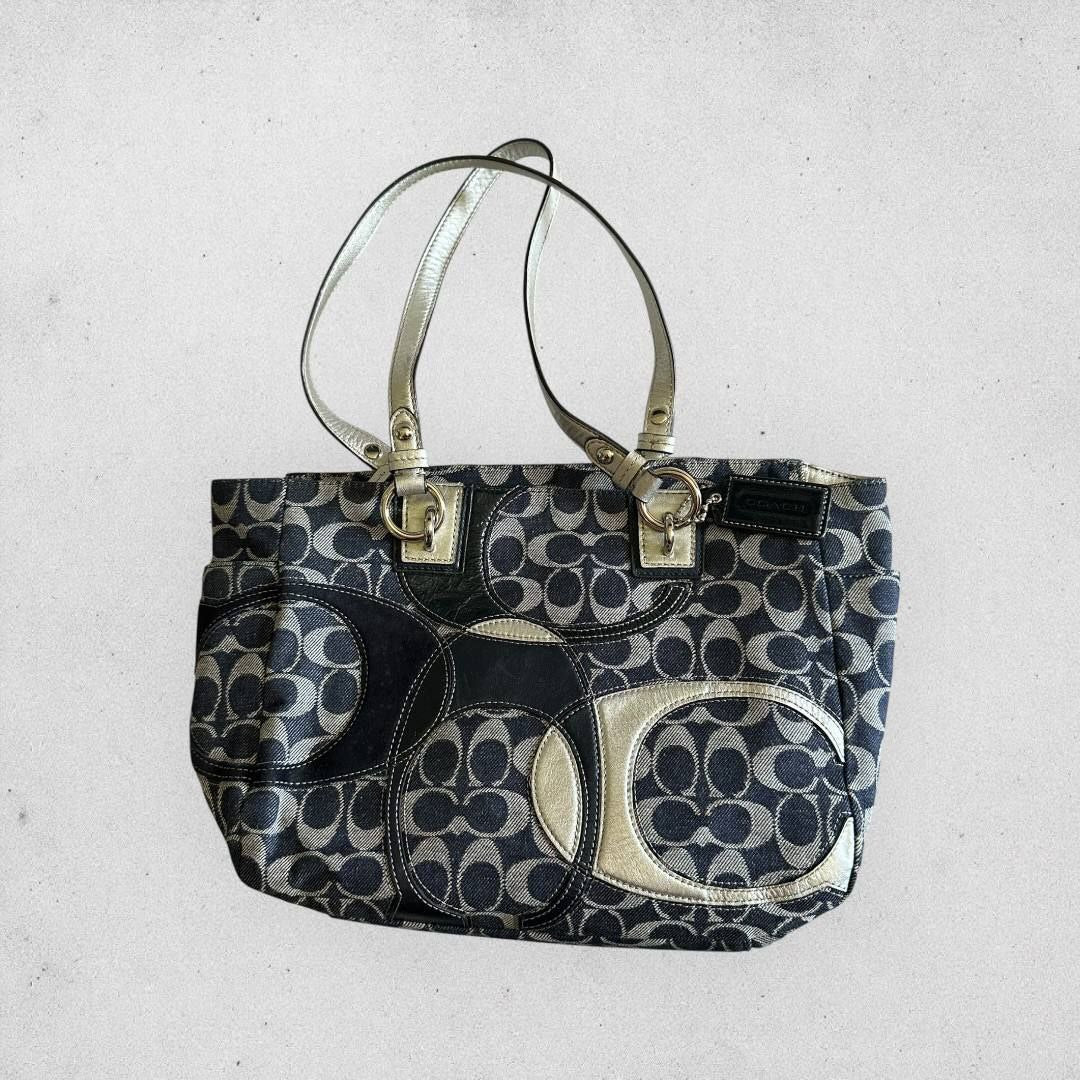 Authentic Vintage Coach Denim Shoulder Bag