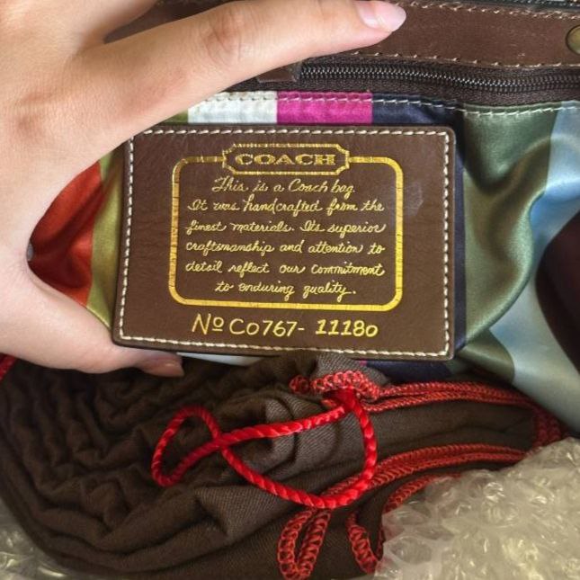 Authentic Vintage Coach Signature Denim Tote Bag