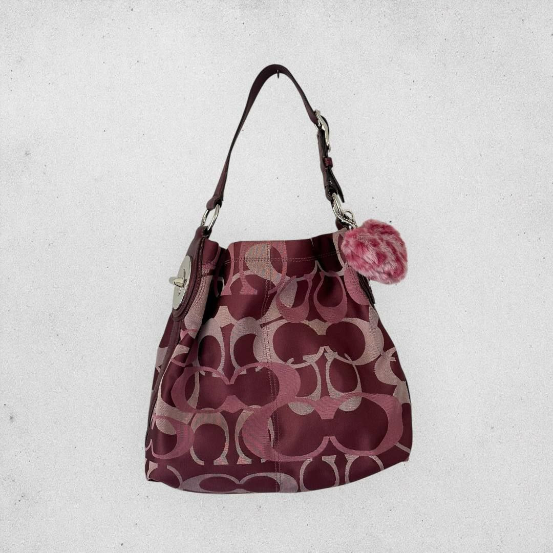 Authentic Vintage Coach Optic Penelope Hobo Bag