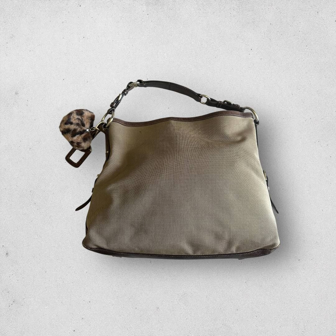 Authentic Vintage Prada Logo Jacquard Hobo Bag