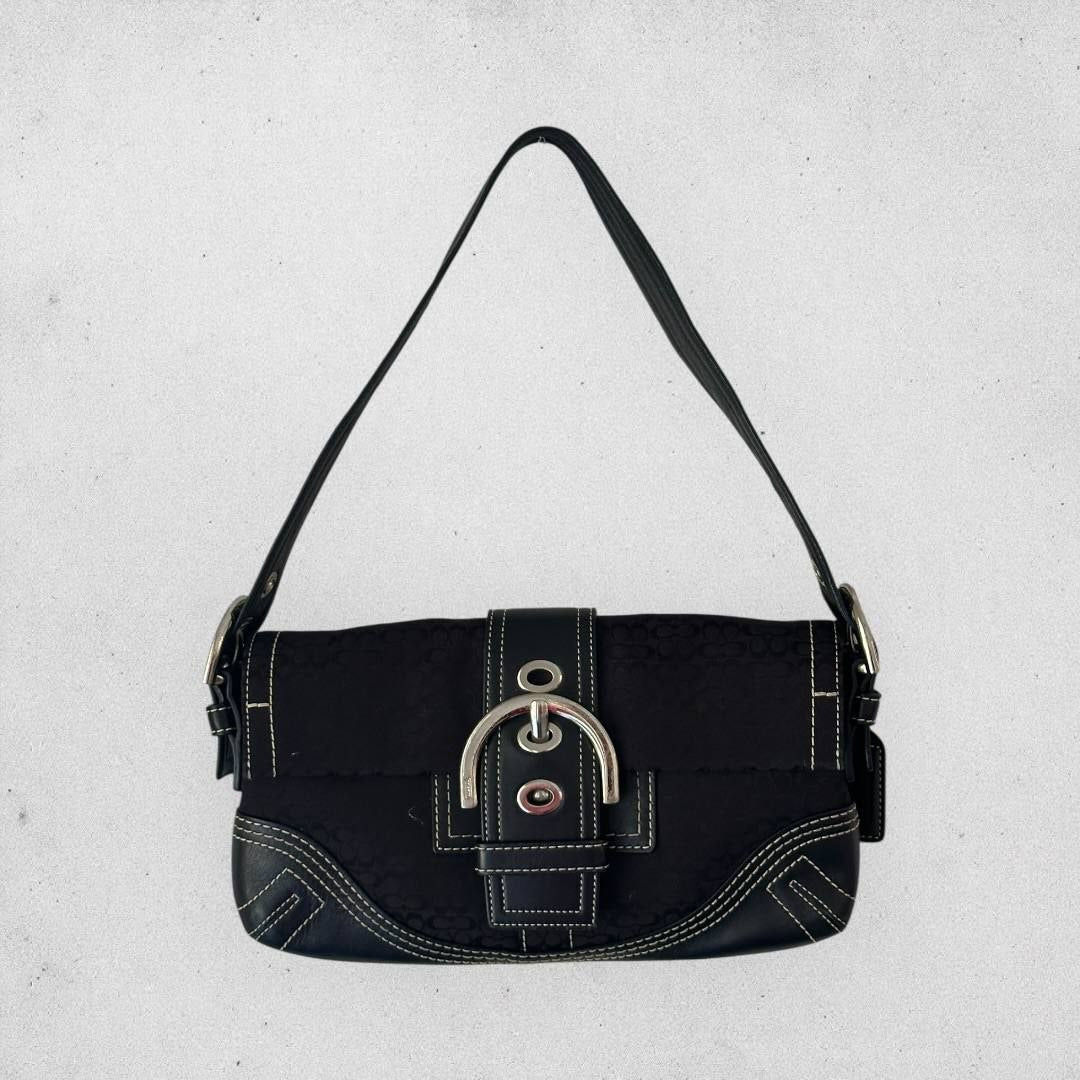 Authentic Vintage Coach Soho Flap Signature Shoulder Bag