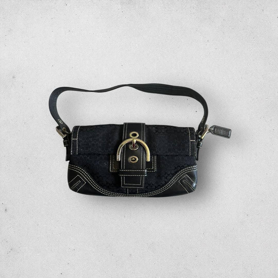 Authentic Vintage Coach Soho Flap Signature Shoulder Bag