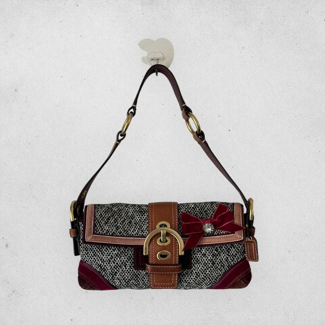 Authentic Vintage Coach Soho Flap Limited Edition Suede Shoulder Bag