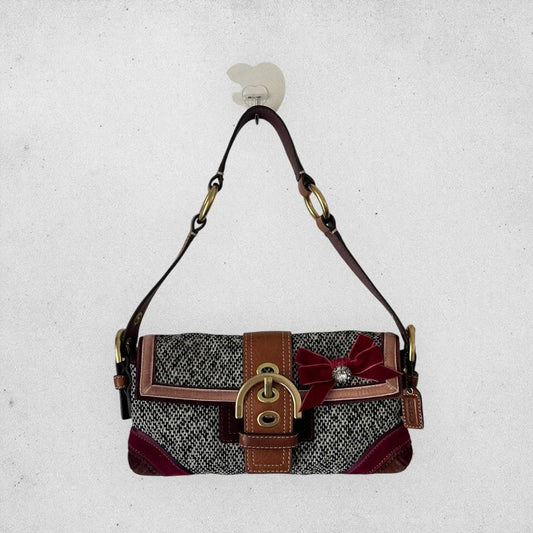 Authentic Vintage Coach Soho Flap Limited Edition Suede Shoulder Bag