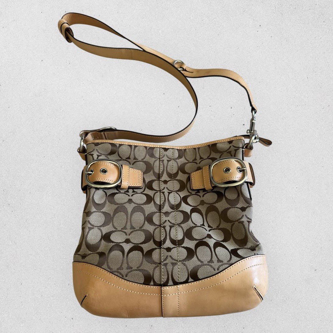 Authentic Vintage Coach Signature Shoulder/Crossbody Bag