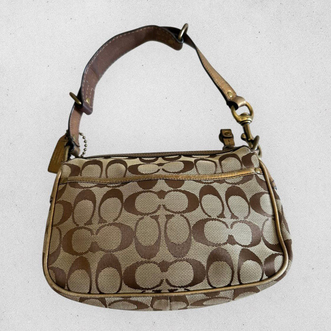 Authentic Vintage Coach Signature Buckle Shoulder Bag