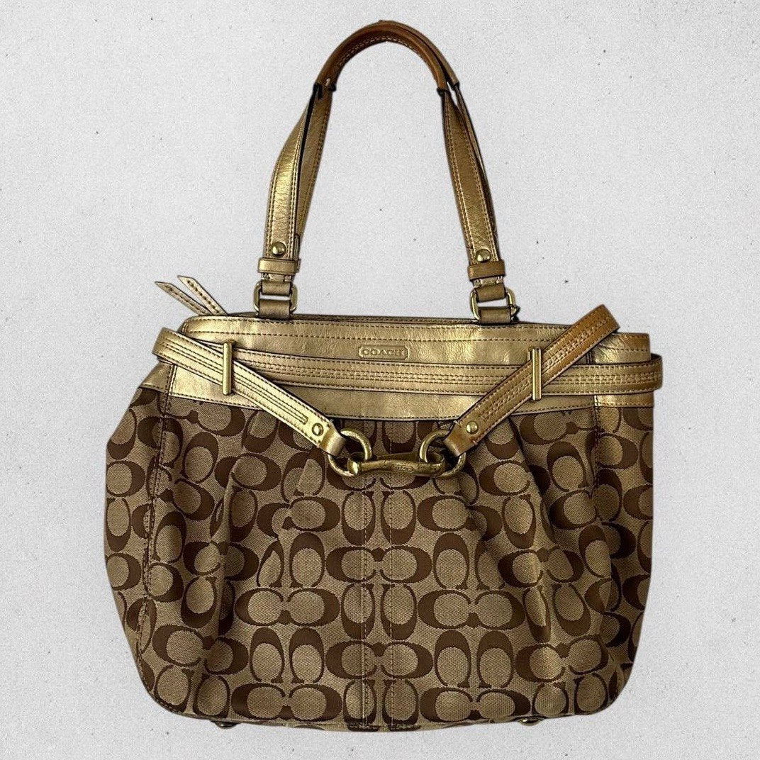 Authentic Vintage Coach Signature Hamptons Shoulder Bag