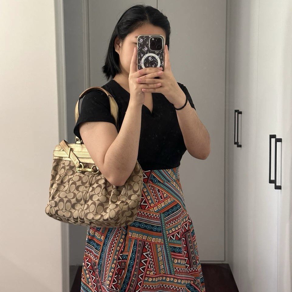 Authentic Vintage Coach Signature Hamptons Shoulder Bag