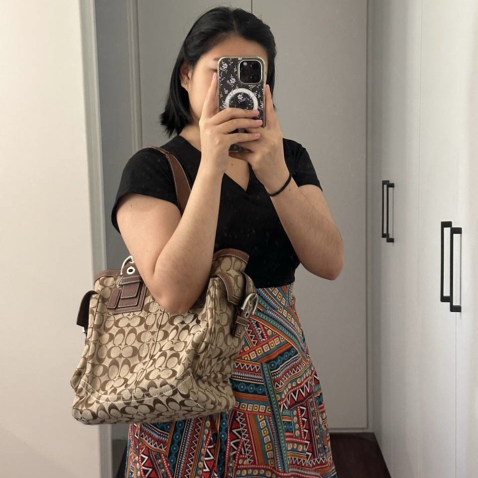 Authentic Vintage Coach Soho Jacquard Tote Bag