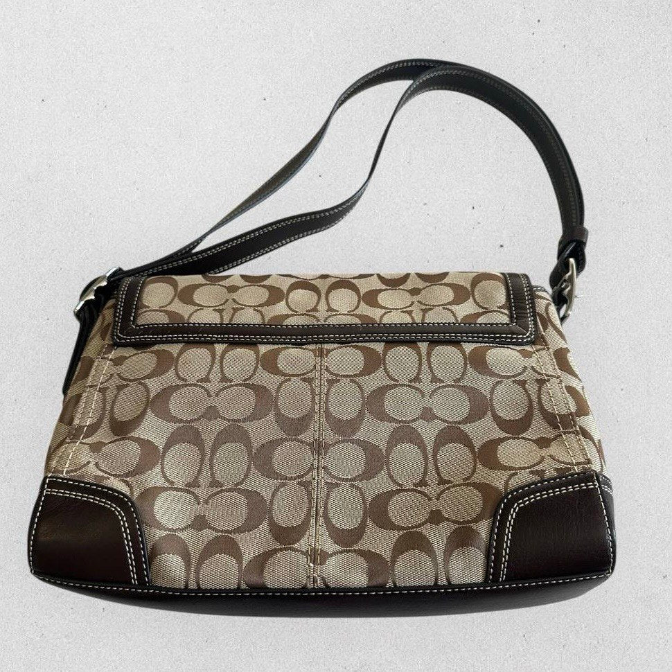 Authentic Vintage Coach Signature Flap Shoulder Bag