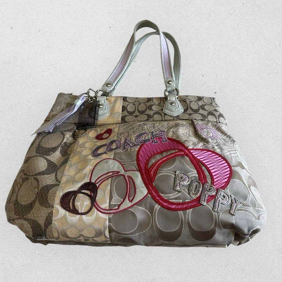 Authentic Vintage Coach Poppy Limited Edition Patchwork Tote Bag