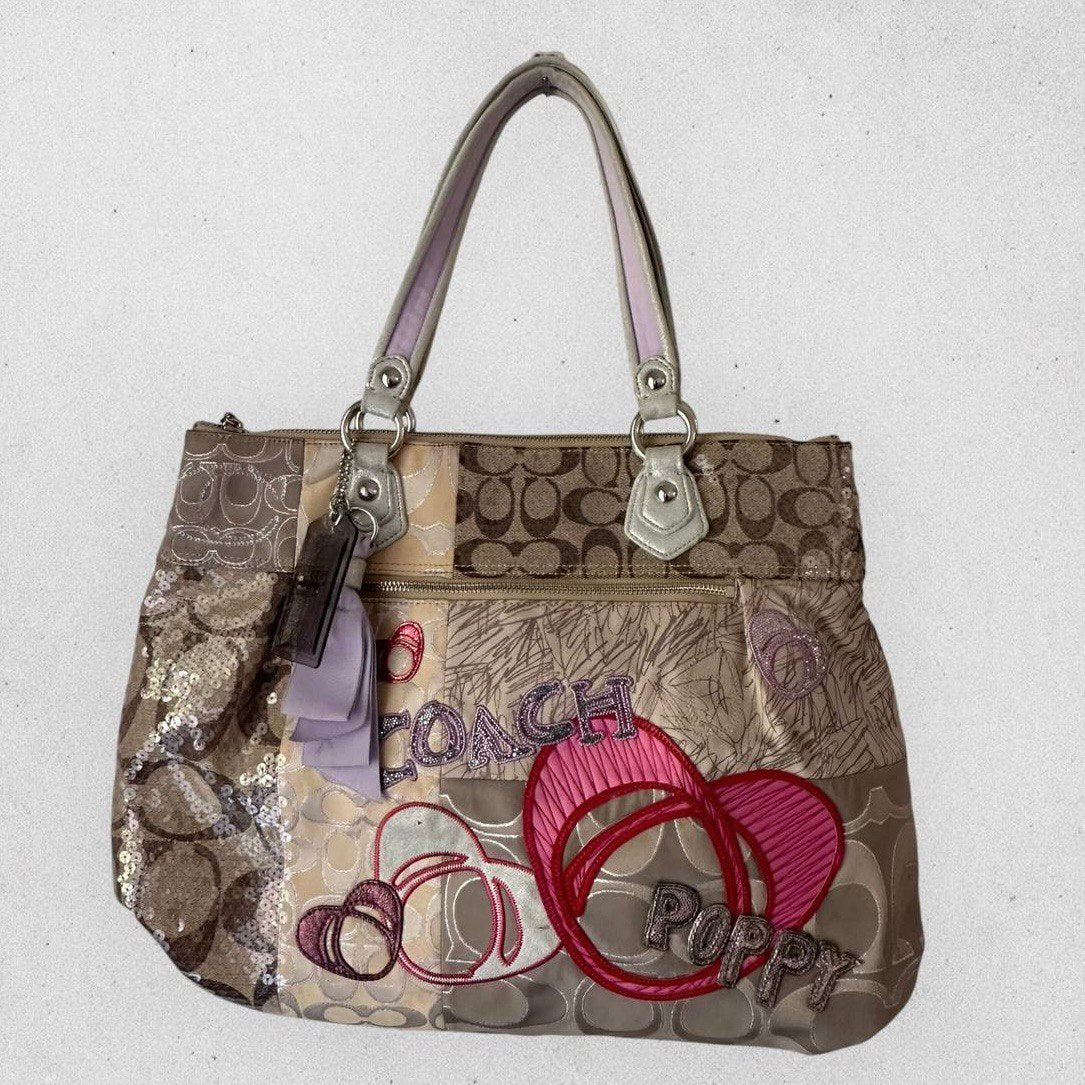 Authentic Vintage Coach Poppy Limited Edition Patchwork Tote Bag
