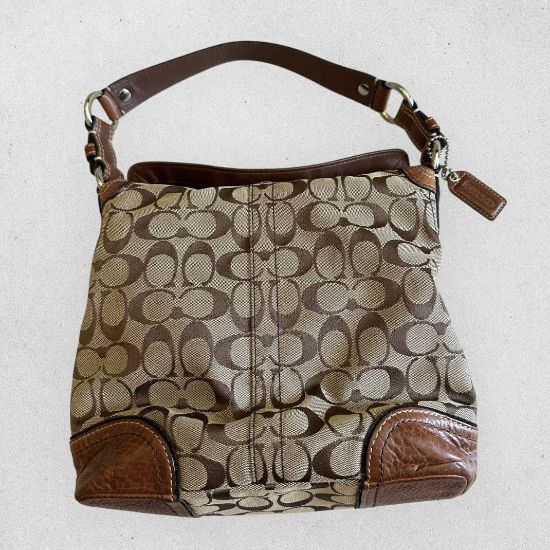 Authentic Vintage Coach Signature Chelsea Turnlock Shoulder Bag