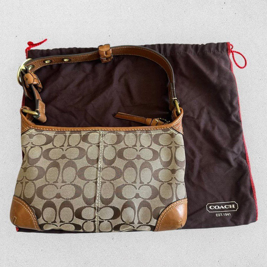 Authentic Vintage Coach Signature Shoulder Bag