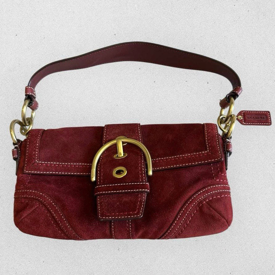 Authentic Vintage Coach Soho Flap Suede Shoulder Bag Rare – RSVT