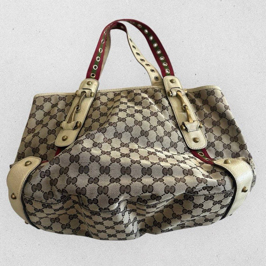 Authentic Vintage Gucci GG Horsebit Pelham Tote Bag