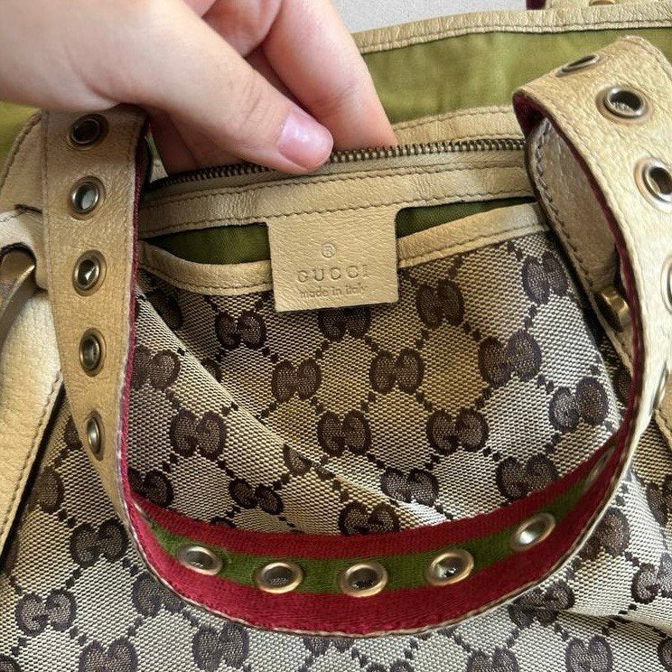 Authentic Vintage Gucci GG Horsebit Pelham Tote Bag