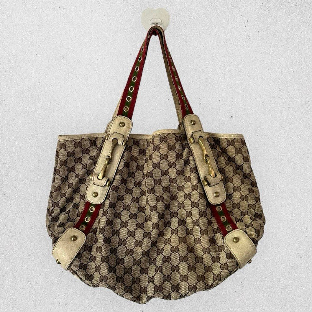 Authentic Vintage Gucci GG Horsebit Pelham Tote Bag