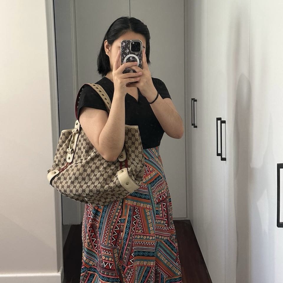 Authentic Vintage Gucci GG Horsebit Pelham Tote Bag