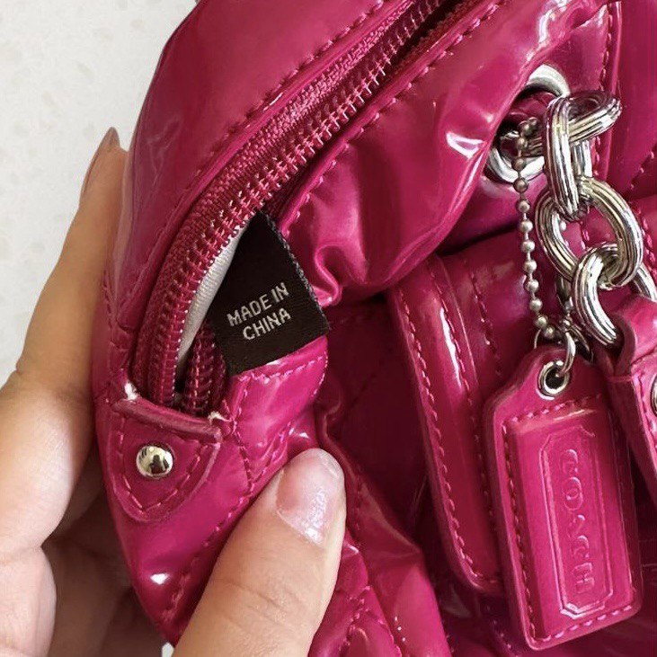Authentic Vintage Coach Poppy Patent Leather Satchel Bag