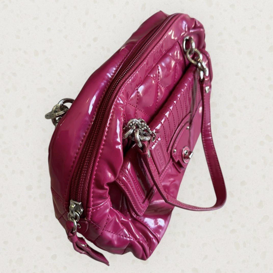 Authentic Vintage Coach Poppy Patent Leather Satchel Bag