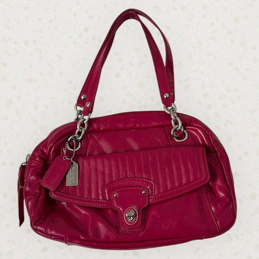 Authentic Vintage Coach Poppy Patent Leather Satchel Bag