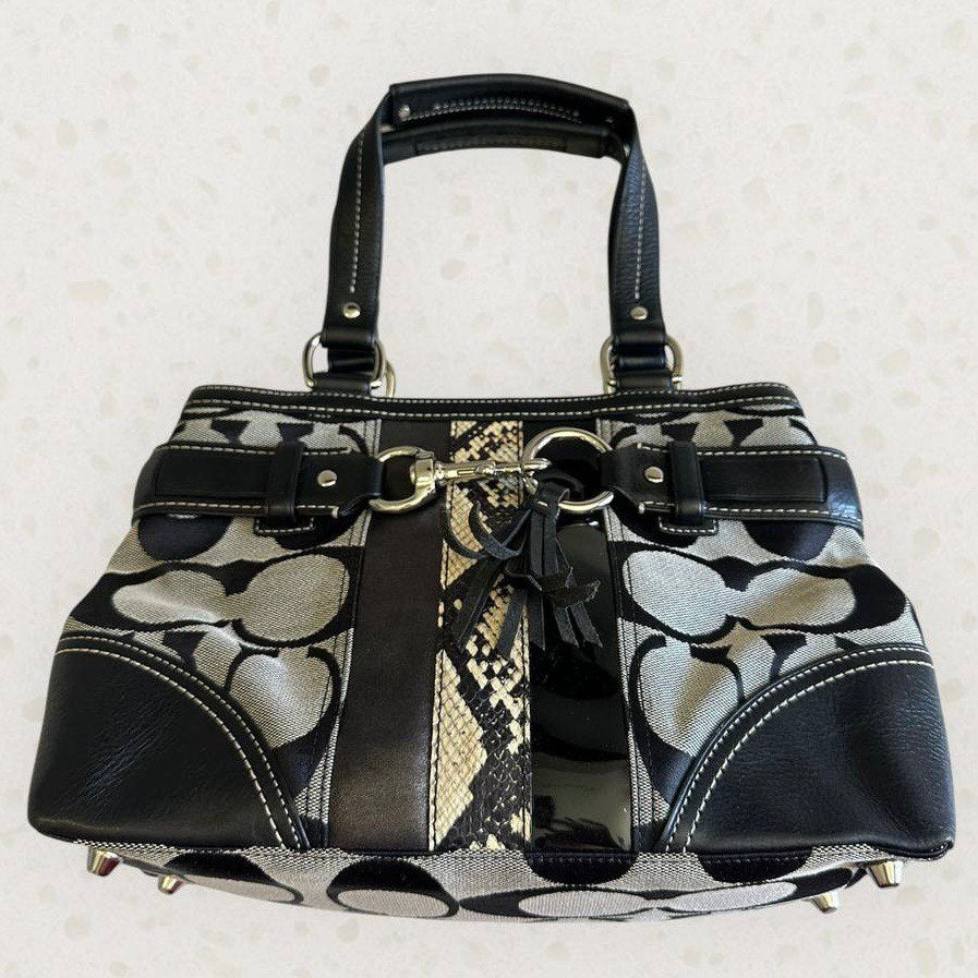 Authentic Vintage Coach Signature Hamptons Shoulder Bag