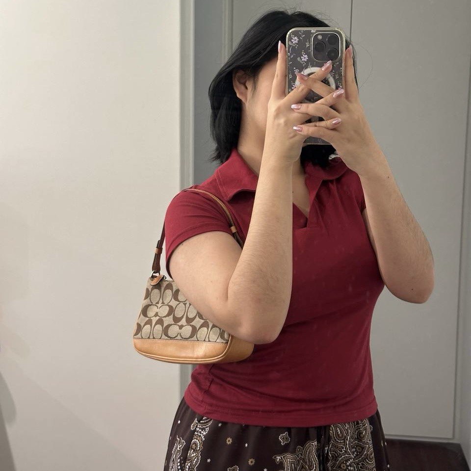 Authentic Vintage Coach Demi Signature Shoulder Bag