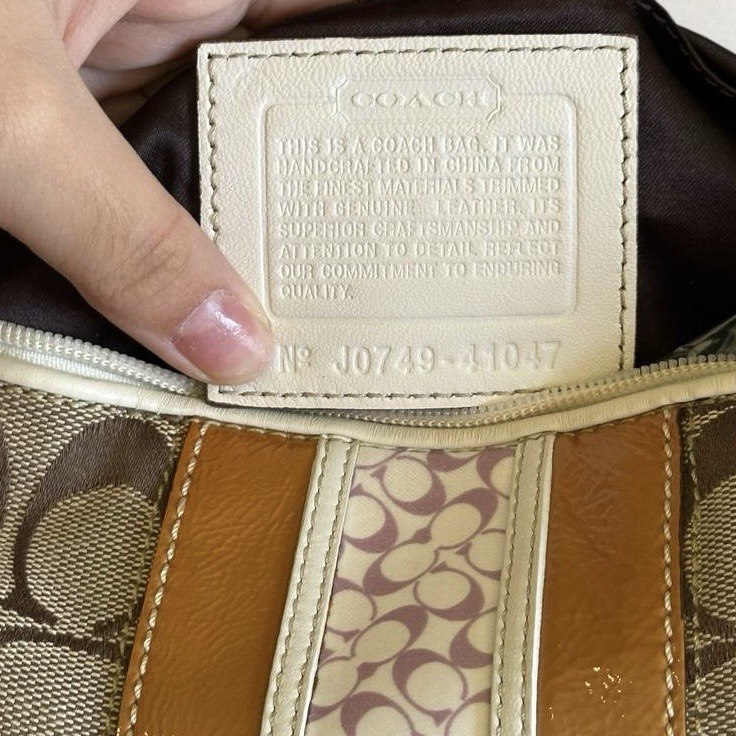 Authentic Vintage Coach Signature Small Shoulder Bag