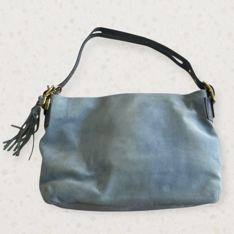 Authentic Vintage Coach Suede Large Shoulder Bag