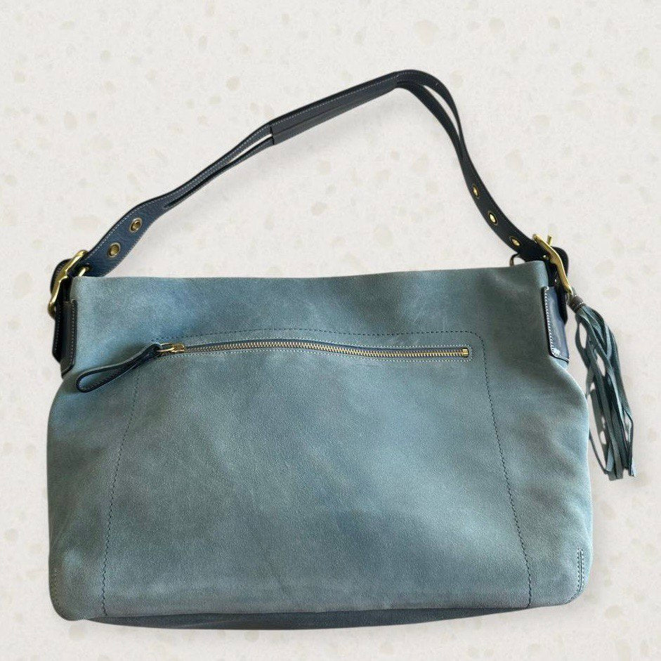 Authentic Vintage Coach Suede Large Shoulder Bag