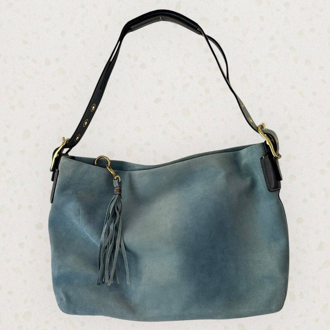 Authentic Vintage Coach Suede Large Shoulder Bag