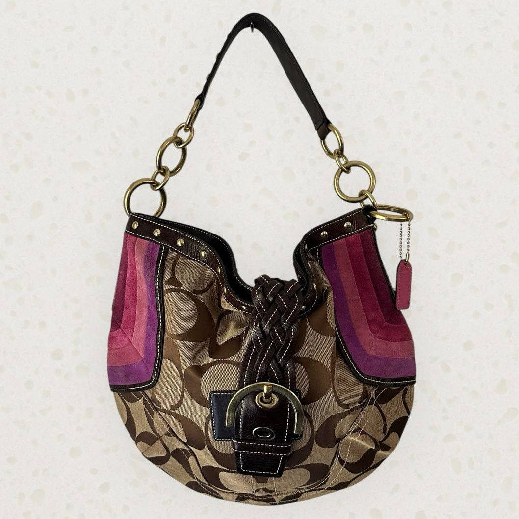 Authentic Vintage Coach Studded Hobo Bag Rare