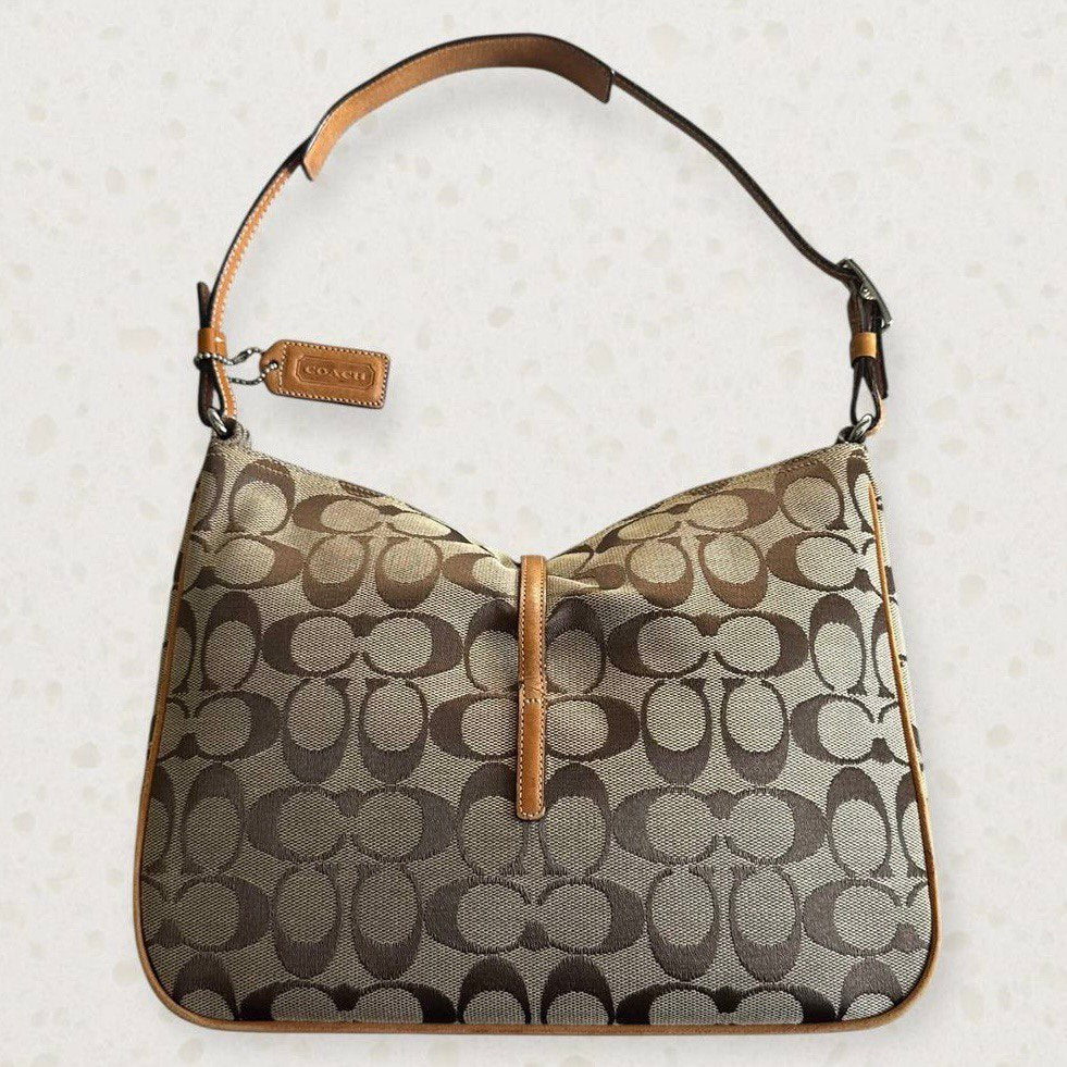 Authentic Vintage Coach Signature Hamptons Shoulder Bag
