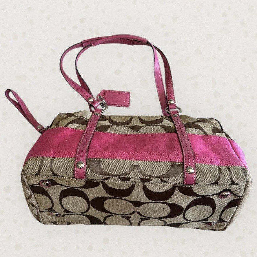 Authentic Vintage Coach Signature Bowling Bag