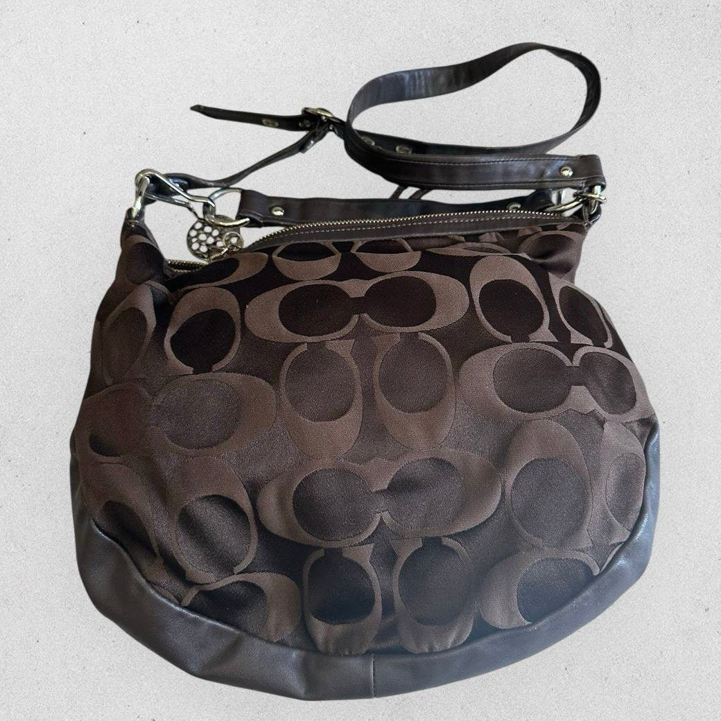 Authentic Vintage Coach Signature Hobo/Crossbody Bag