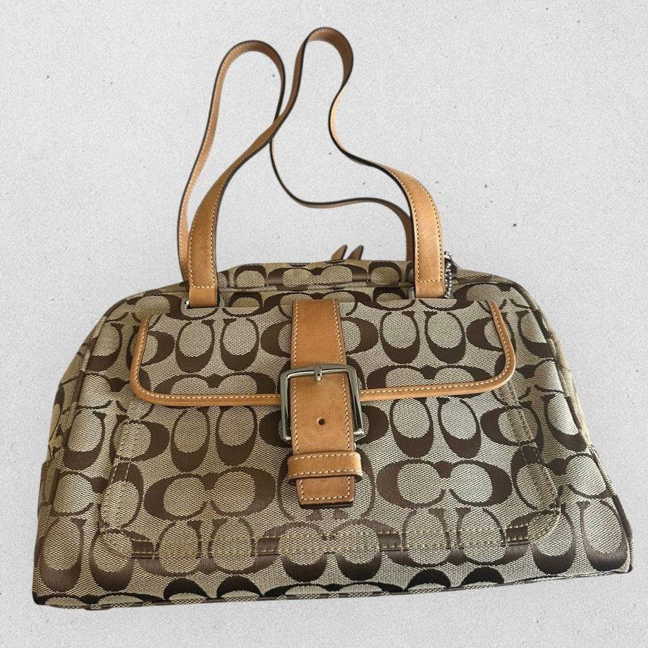 Authentic Vintage Coach Signature Bowling Bag
