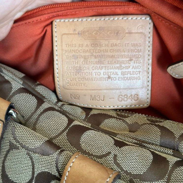 Authentic Vintage Coach Signature Bowling Bag