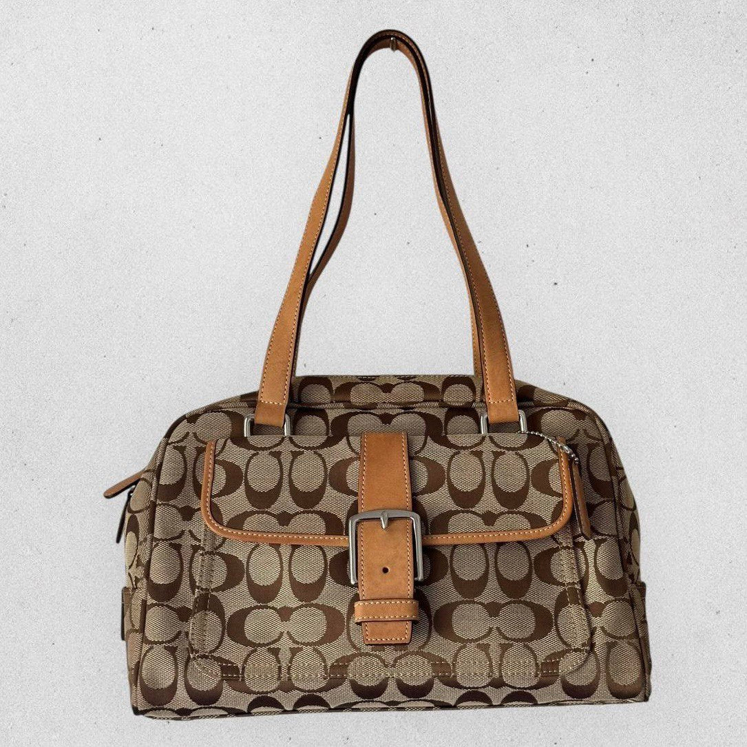 Authentic Vintage Coach Signature Bowling Bag