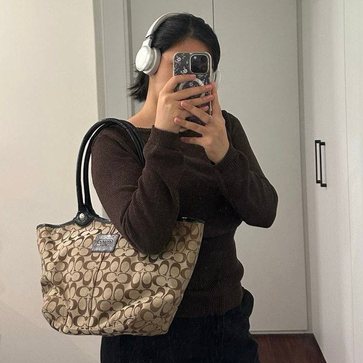 Authentic Vintage Coach Legacy Signature Tote Bag