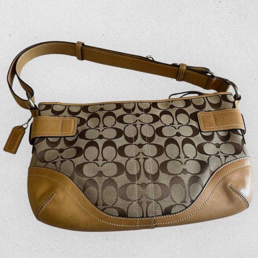 Authentic Vintage Coach Signature Shoulder/Crossbody Bag