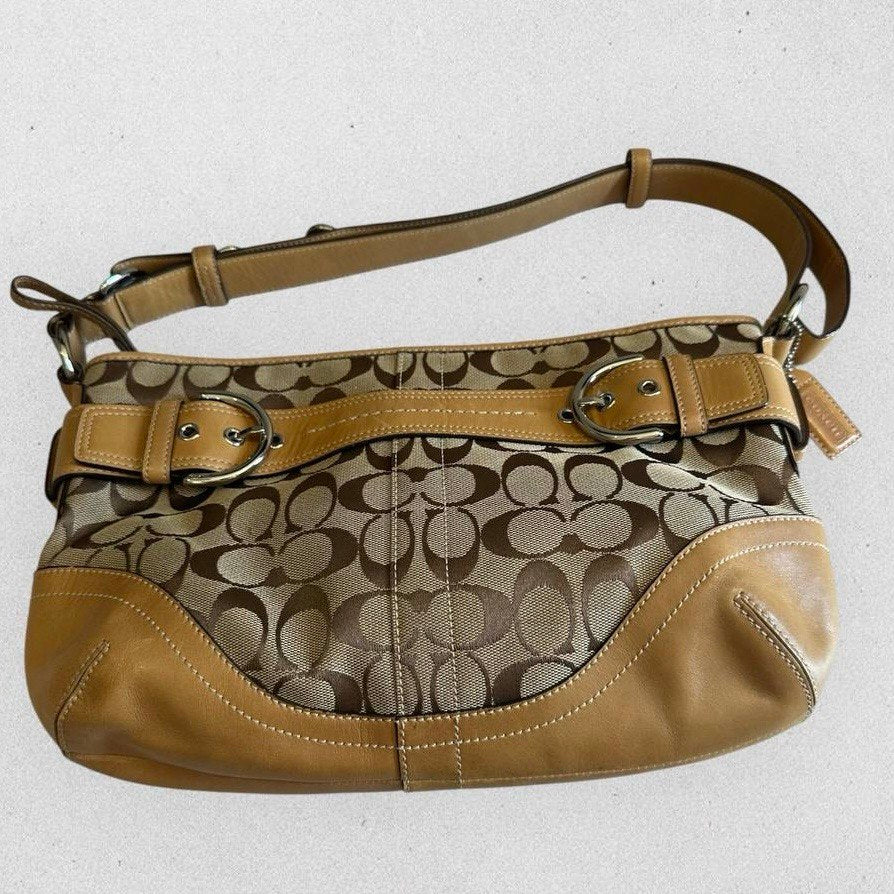 Authentic Vintage Coach Signature Shoulder/Crossbody Bag